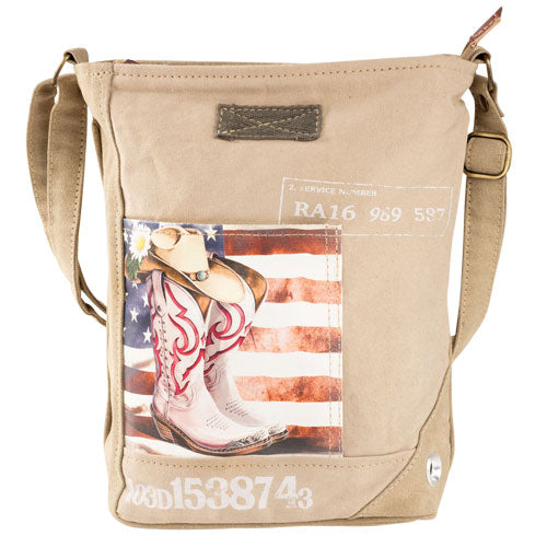Patriotic American Cowgirl Crossbody Bag