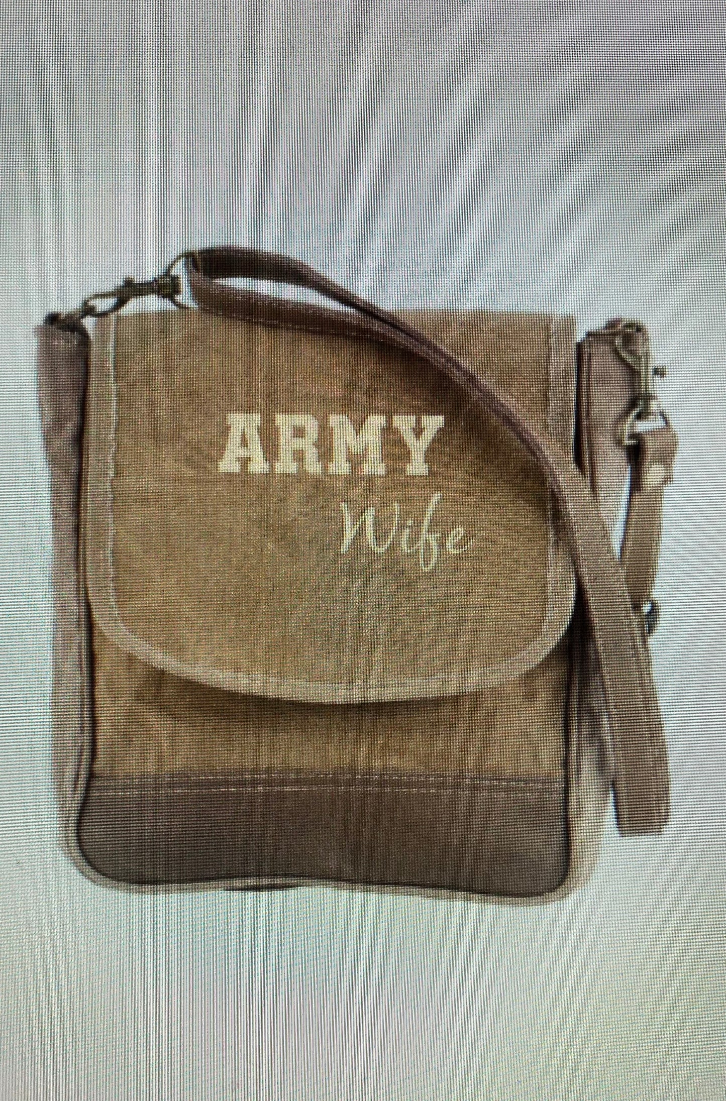 Small Messenger Minimalist Sustainable Canvas Crossbody ~ Custom Print