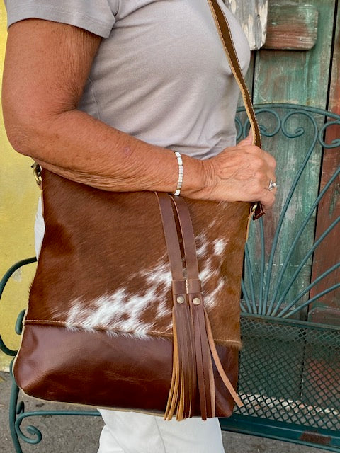 Black and White Cowhide with Tassels ~ Minimalist Style