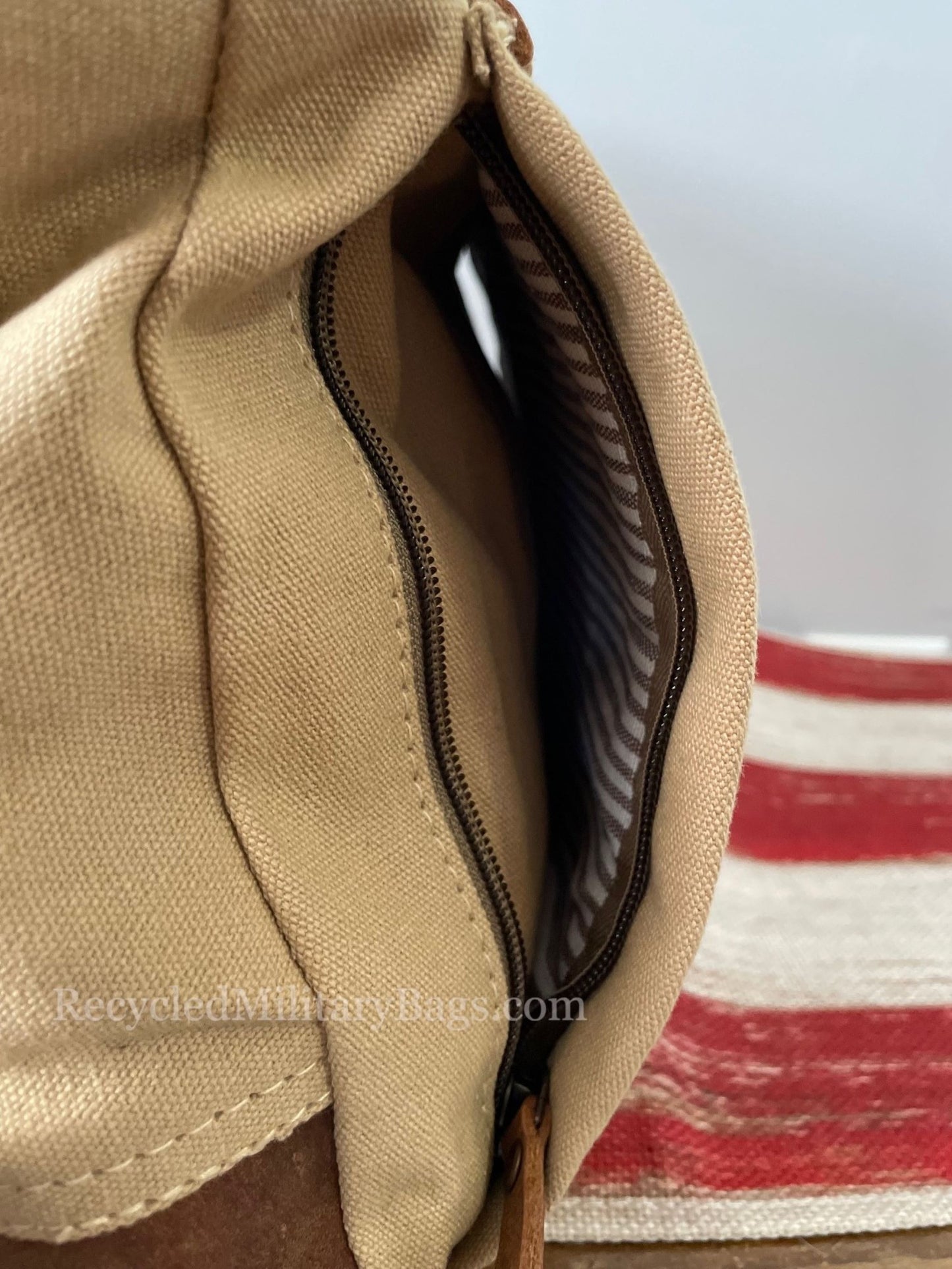 Concealed Carry Canvas Sustainable Bag Crossbody CCW Purse with Dual Access