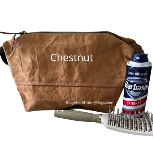 Military Canvas Dopp Kit, Travel Case, Shaving Kit or  Makeup Bag ~ Great Gift!