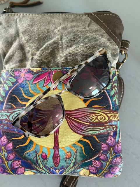 Dragonfly Passport Bohemian Style Sustainable Military Canvas Bag
