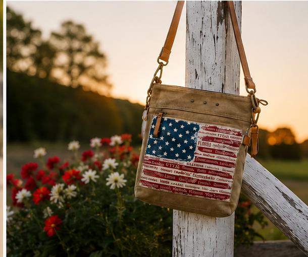 Conceal Carry American Flag Crossbody CCW Bag