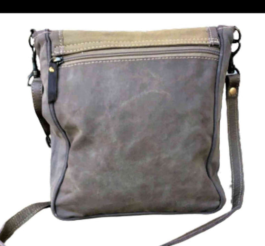 USMC MARINE Sustainable Military Canvas Crossbody Messenger Bag