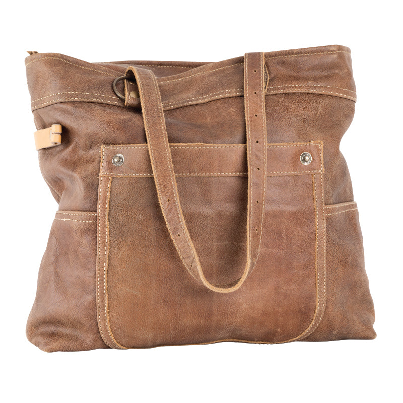 Distressed Repurposed Leather Shoulder Bag Purse Tote or Travel Bag!