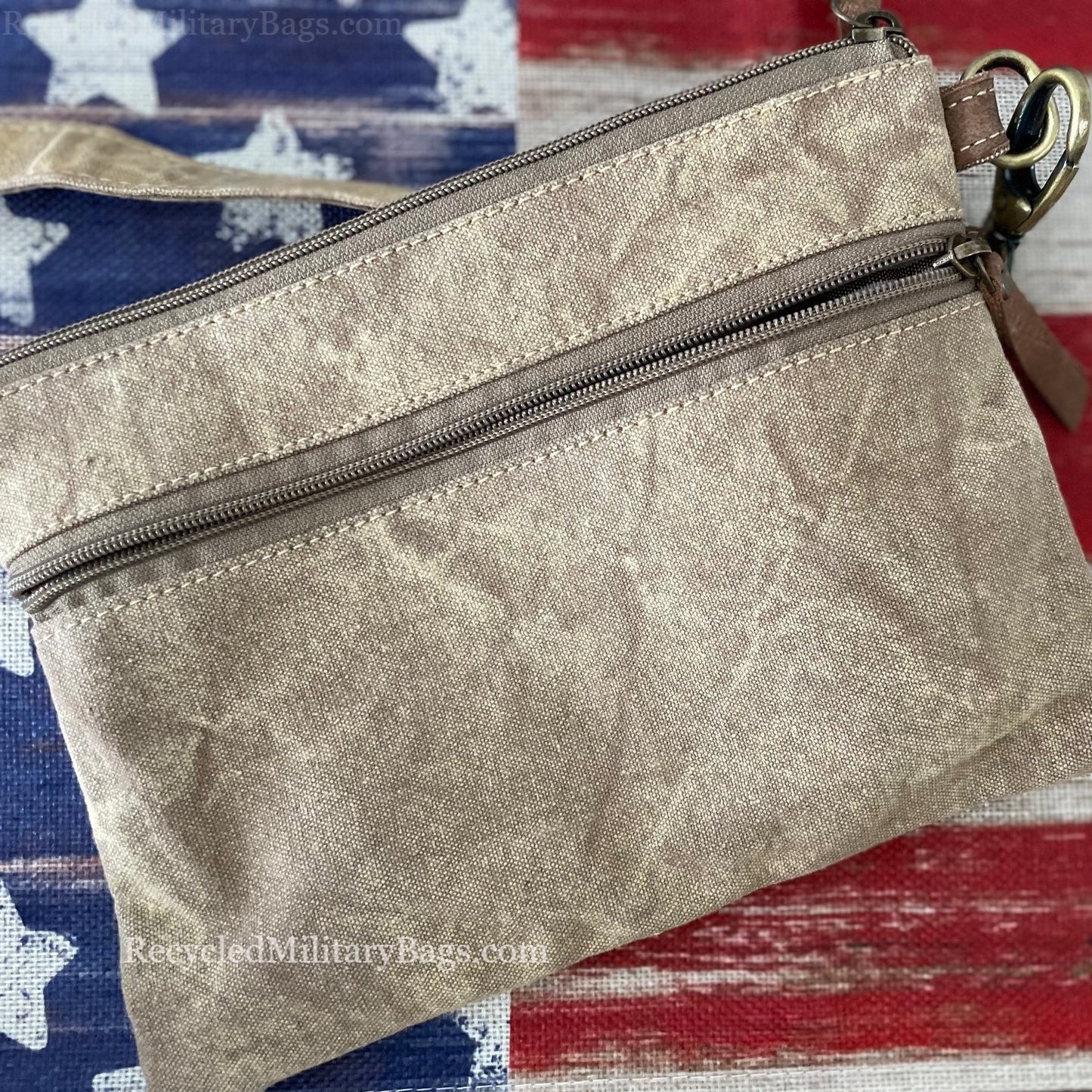 Peace and Lady Liberty Sustainable Canvas Patriotic Bag Crossbody Purse ~ Peace Patience and Kindness at it's Best!