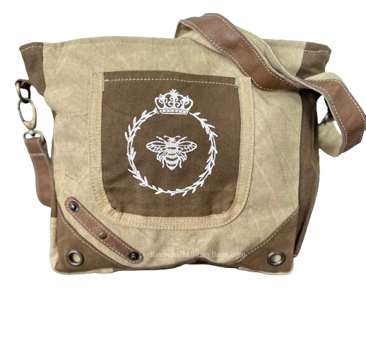 NEW! Conceal Carry Queen Bee Sustainable Canvas Cross Body Bag Purse CCW Compartment