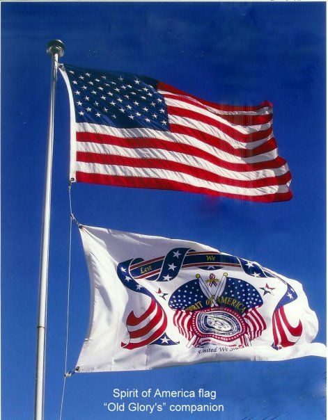 Spirit of America Flag Honoring all Veterans and First Responders including 911 Heroes GIFT