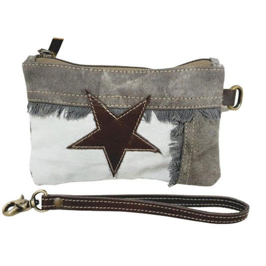 Vintage Star Wristlet, Pouch or Make Up Bag