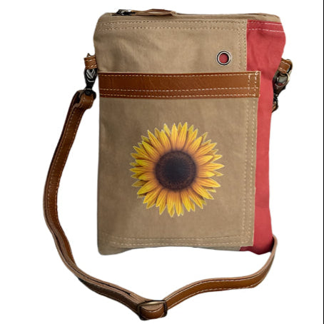 Sunflower Small Crossbody or Passport Bag