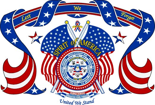 Spirit of America Flag Honoring all Veterans and First Responders including 911 Heroes GIFT