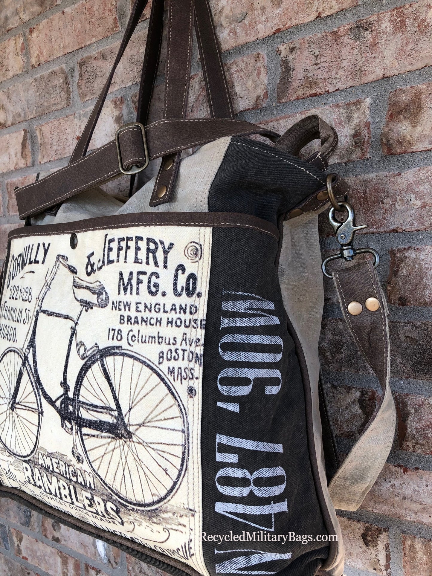 American Ramblers Bicycle Sustainable Canvas Tote - Available by Special Order