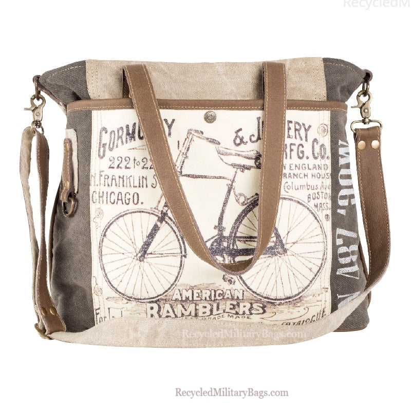 American Ramblers Bicycle Sustainable Canvas Tote - Available by Special Order