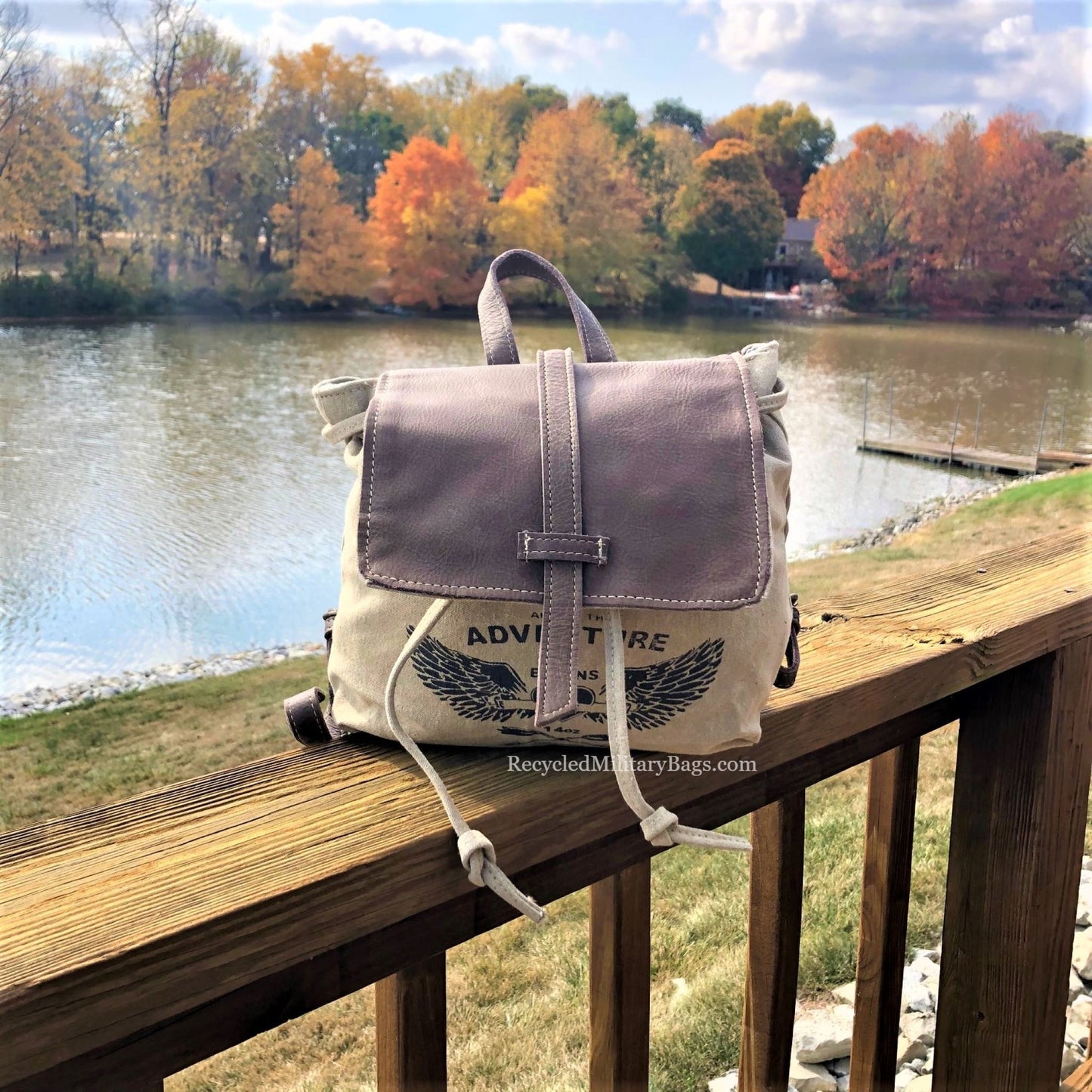 Canvas Angel Wing Adventure Backpack Purse with Adjustable Straps! It's Heavenly!