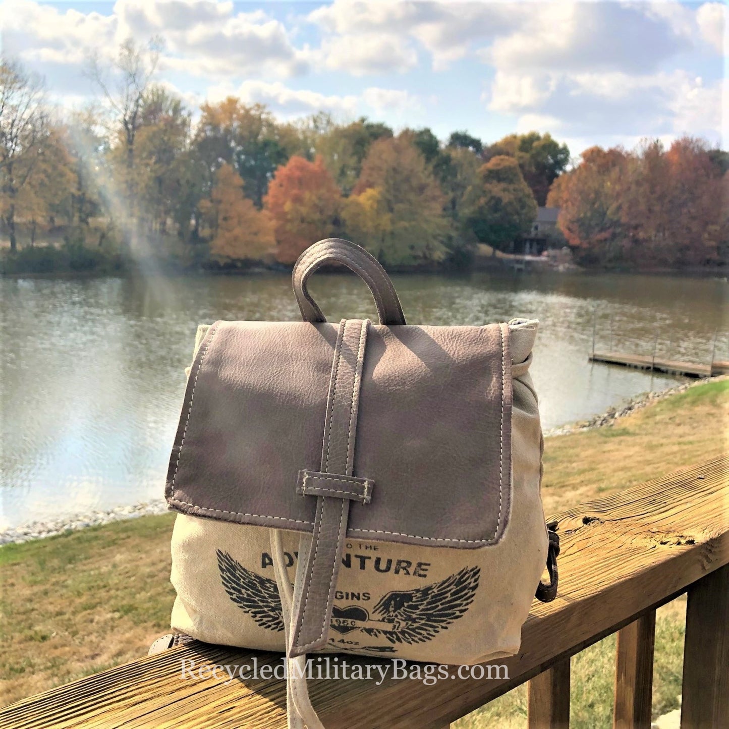 Canvas Angel Wing Adventure Backpack Purse with Adjustable Straps! It's Heavenly!