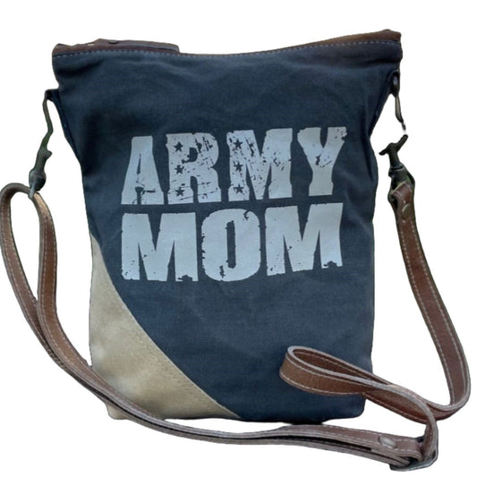 Army Mom Military Canvas Crossbody Bag - Army Proud! Great Sustainable Gift for Mom!