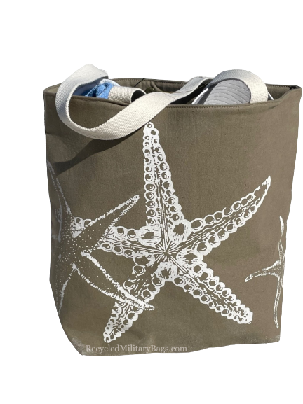 The Best Beach Bag Ever Sustainable Military Canvas Recycled Military Bags