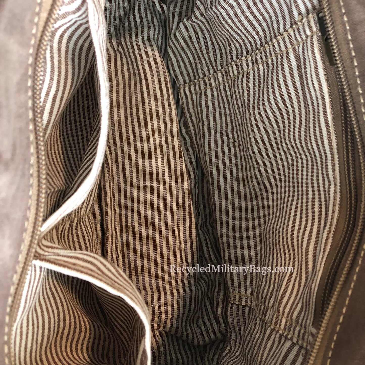 Brown Floral Sustainable Canvas Purse with Leather Accents Shoulder Bag