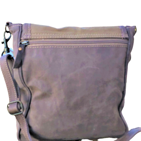 Small Messenger Minimalist Sustainable Canvas Crossbody ~ Custom Print