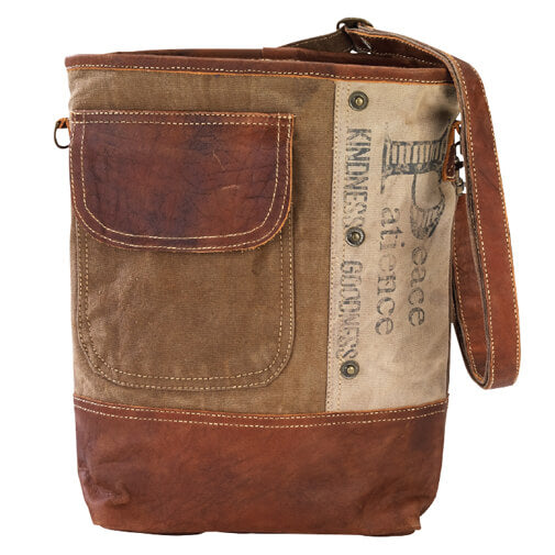 The Original Peace and Patience Sustainable Canvas Crossbody Bag