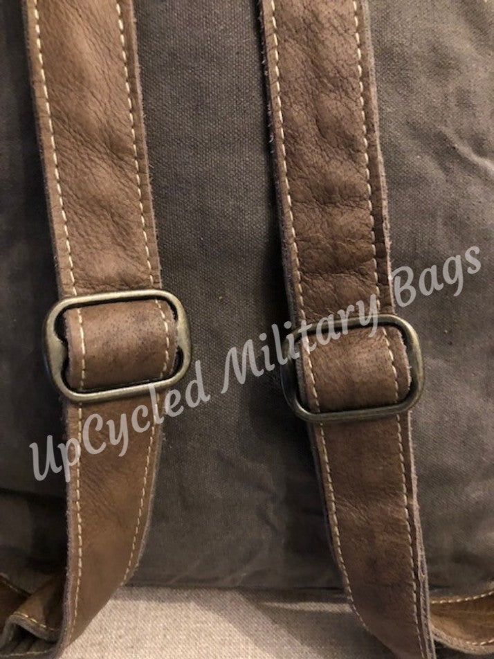 Large Roll Top Sustainable Canvas Backpack with Superior Durability and Quality