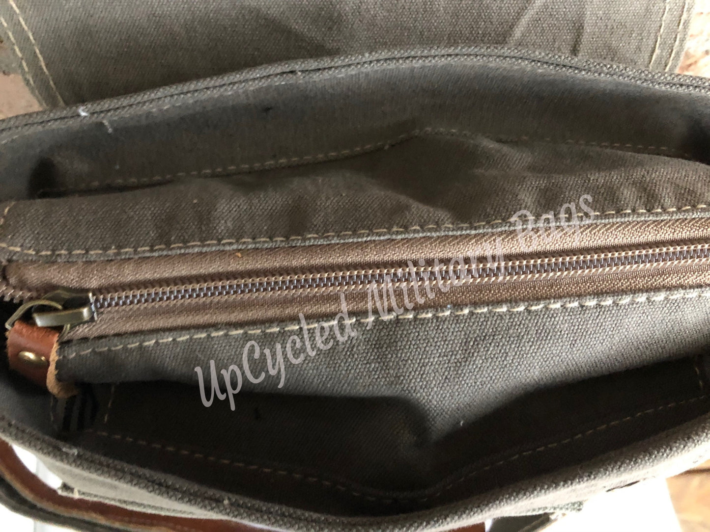 Sustainable Canvas with Leather Flap Shoulder Crossbody Bag ~ Goes with Everything!