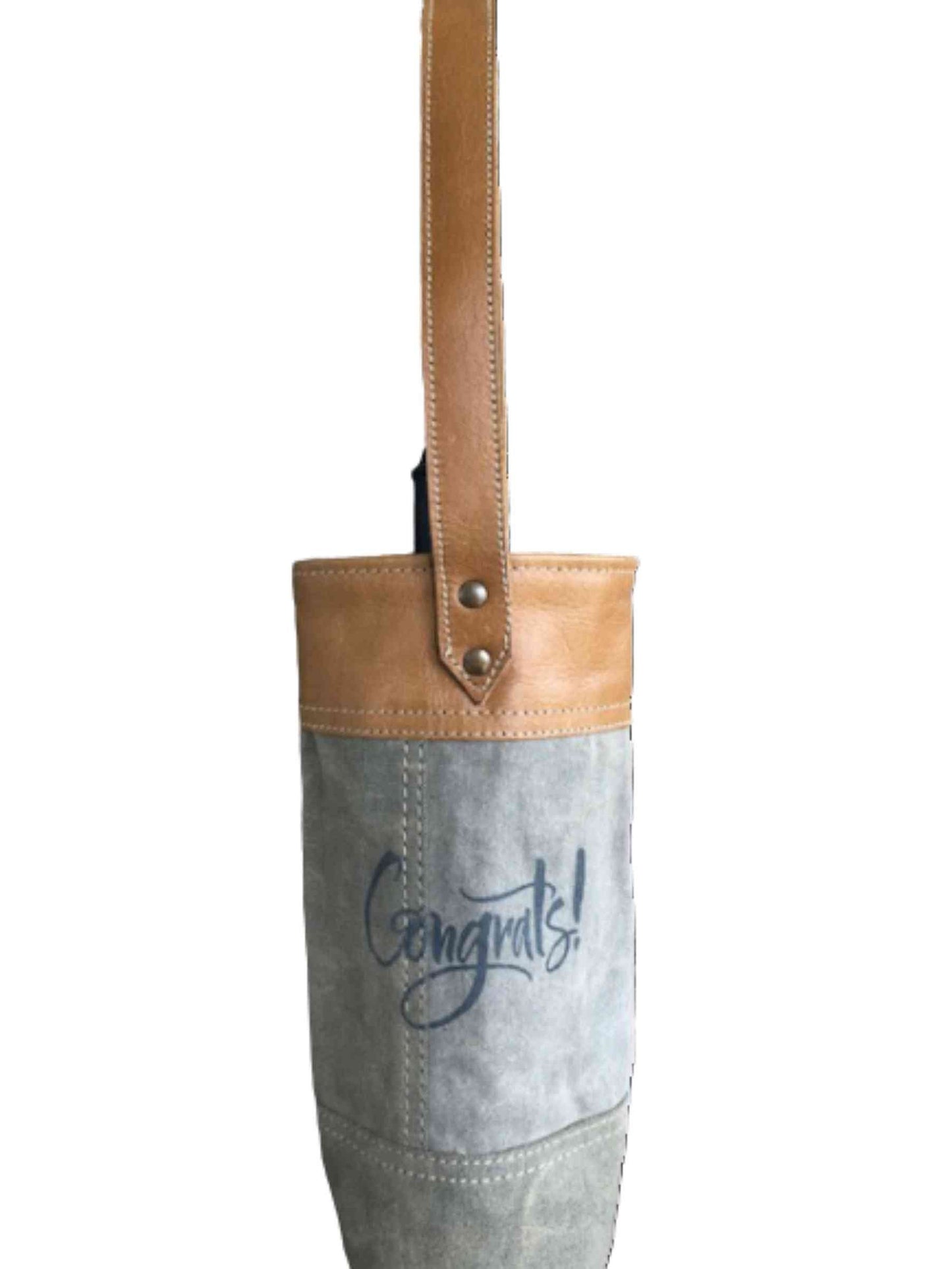 Congrats! Gift Wine Tote Congratulations Engagement New Home Baby Job Wedding Promotion Graduation Retirement Gift for her Wine Lovers Gift