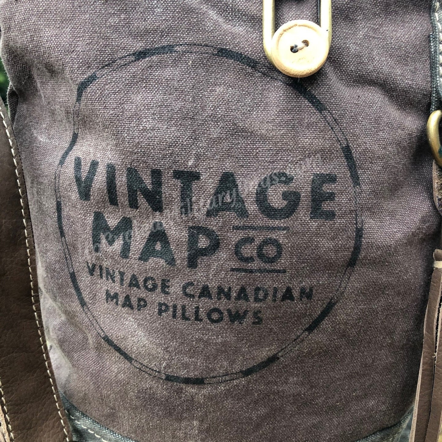 Vintage Map Purse Crossbody Bag~ You're Going To Love this Sustainable Canvas Bag!