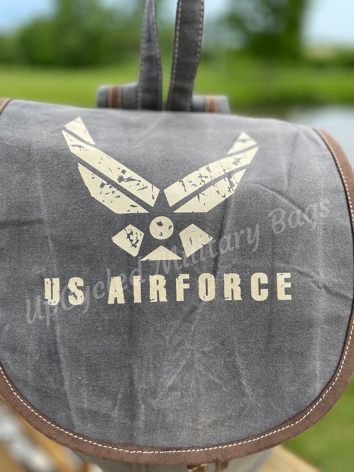Patriotic Canvas Handbag – US Air Force Backpack for Women & Men – Gift for Veteran or Military Family