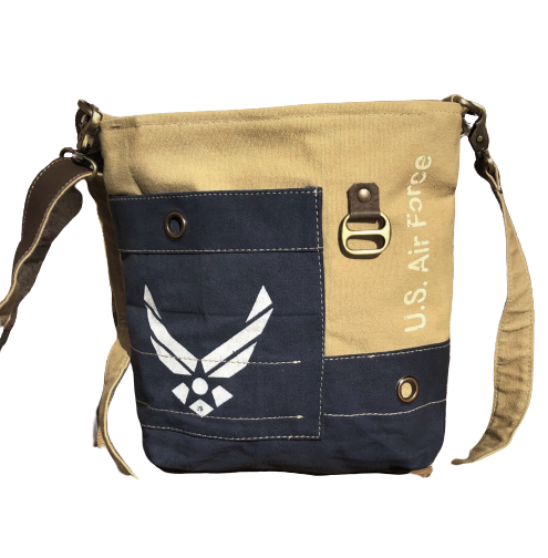 US Air Force Sustainable Canvas Purse Crossbody Bag ~  Air Force Proud!