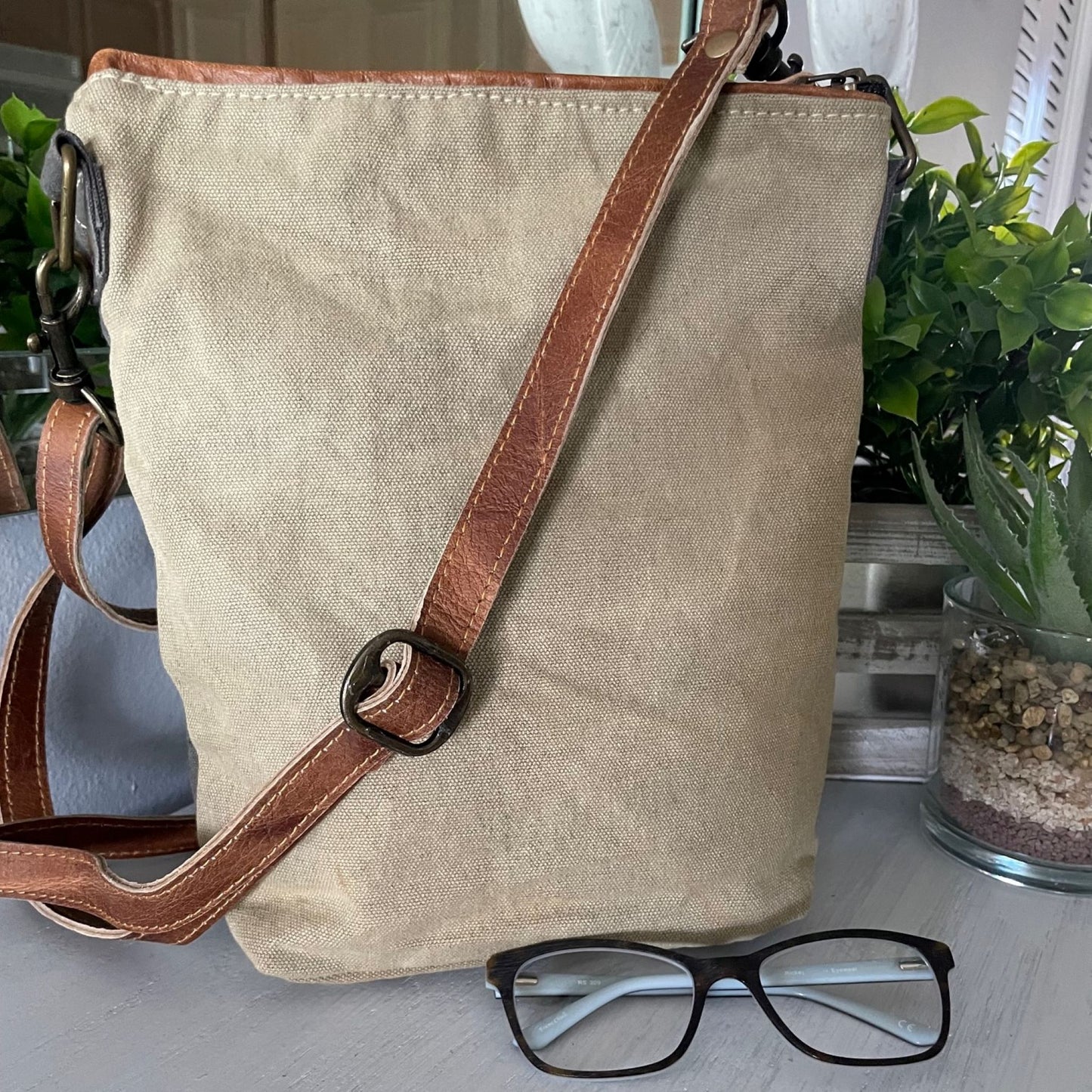 Angel Wing Sustainable Canvas Crossbody Purse ~ It's Heavenly!