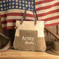 Two Tone Sustainable Canvas Tote ~ Perfect As Is  or As A Gift With Your Custom Military Branch, Firefighters  or Special Order