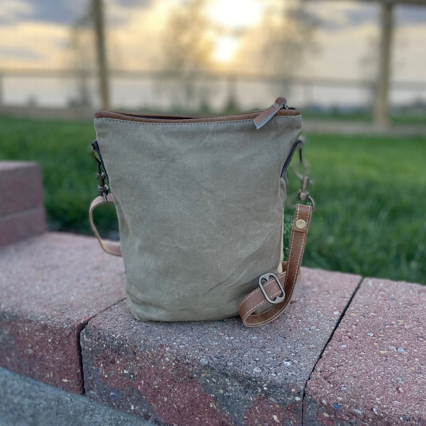 Custom Sustainable Canvas VETERAN CROSSBODY Purse - Order for Your Branch!