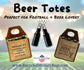 Military Canvas Tote for Women – Football & Beer Funny Gift – Unique Gift Idea for Her