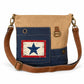 recycled military bags Blue Star Crossbody for active duty military families.