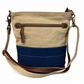 back of a  recycled military bags Blue Star Crossbody for active duty military families.