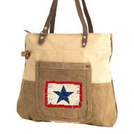recycled military bags blue star tote for active duty military families.