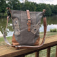 Sustainable Canvas Crossbody Bag ~ Military Vibe with a Boho Style!