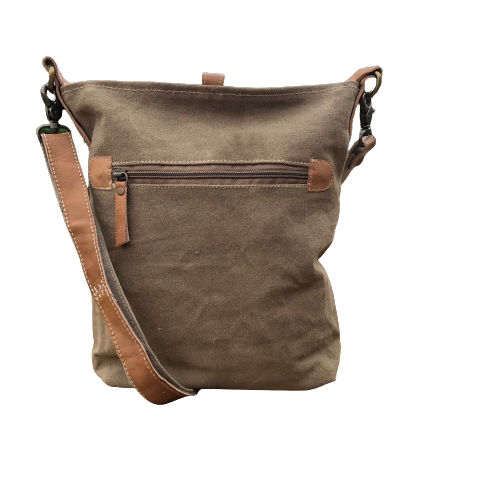 Canvas leather 2025 crossbody bag