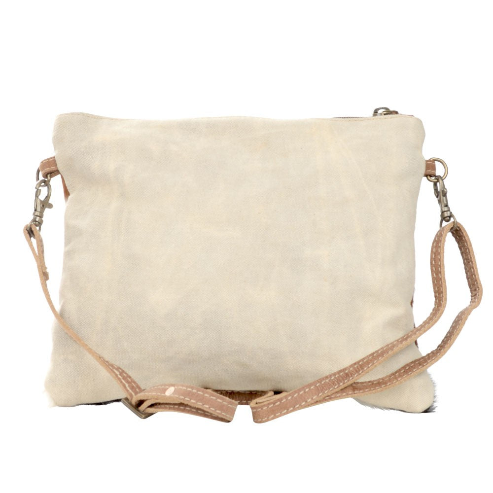 Small Deer Crossbody with Cowhide Trim