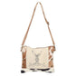 Small Deer Crossbody with Cowhide Trim