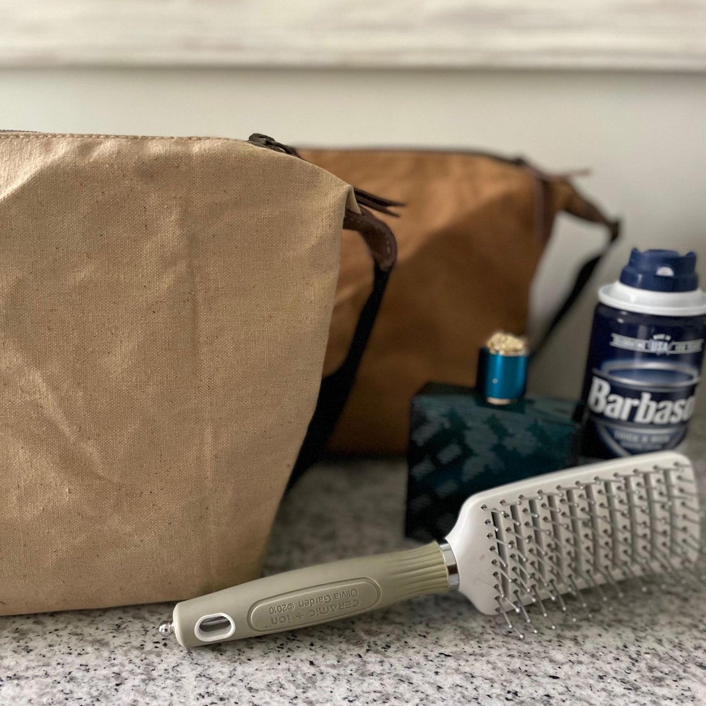 Military Canvas Dopp Kit, Travel Case, Shaving Kit or  Makeup Bag ~ Great Gift!