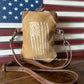 US Flag Travel, Festival or Small sustainable canvas Patriotic Passport Crossbody Bag