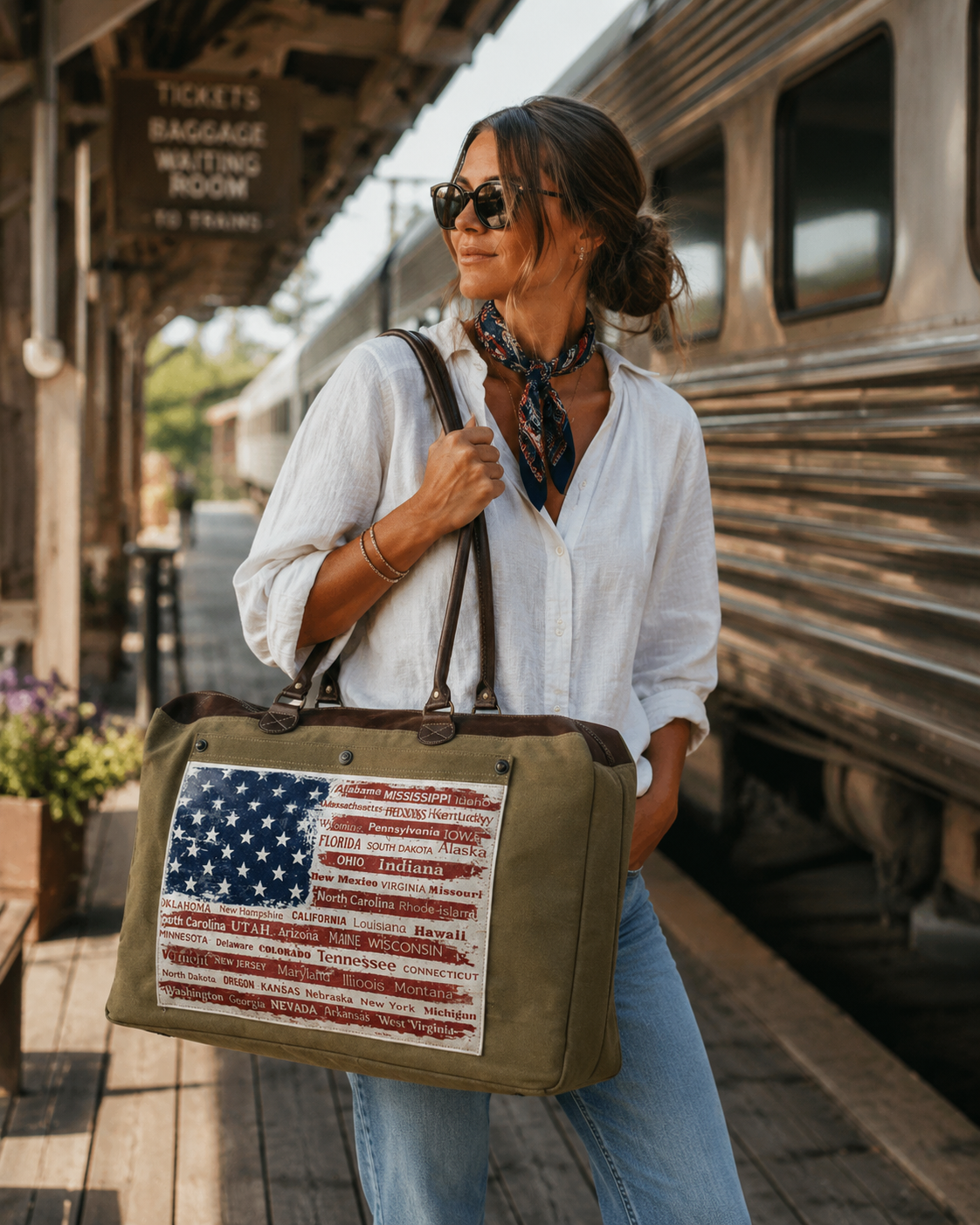 American Flag Weekender ~ Patriotic Travel Bag ~ Limited Edition