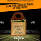 Recycled Military Canvas Beer Tote  carrying a 6 pack of beer bottles on a football field background with pockets for 2 cool packs