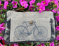 Fringe Bicycle Wristlet Purse made of Sustainable Canvas