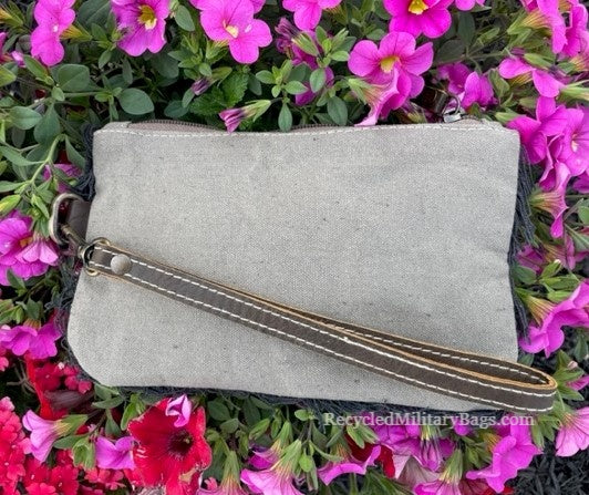 Fringe Bicycle Wristlet Purse made of Sustainable Canvas