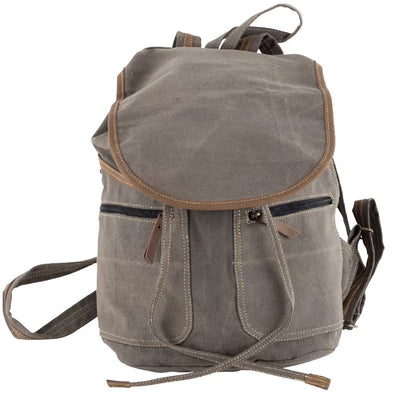 Unisex Gray Sustainable Canvas Backpack — Choose Your Branch and Print