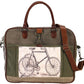 Repurposed Military Canvas Green Bicycle Messenger - Every Day Carry Bag