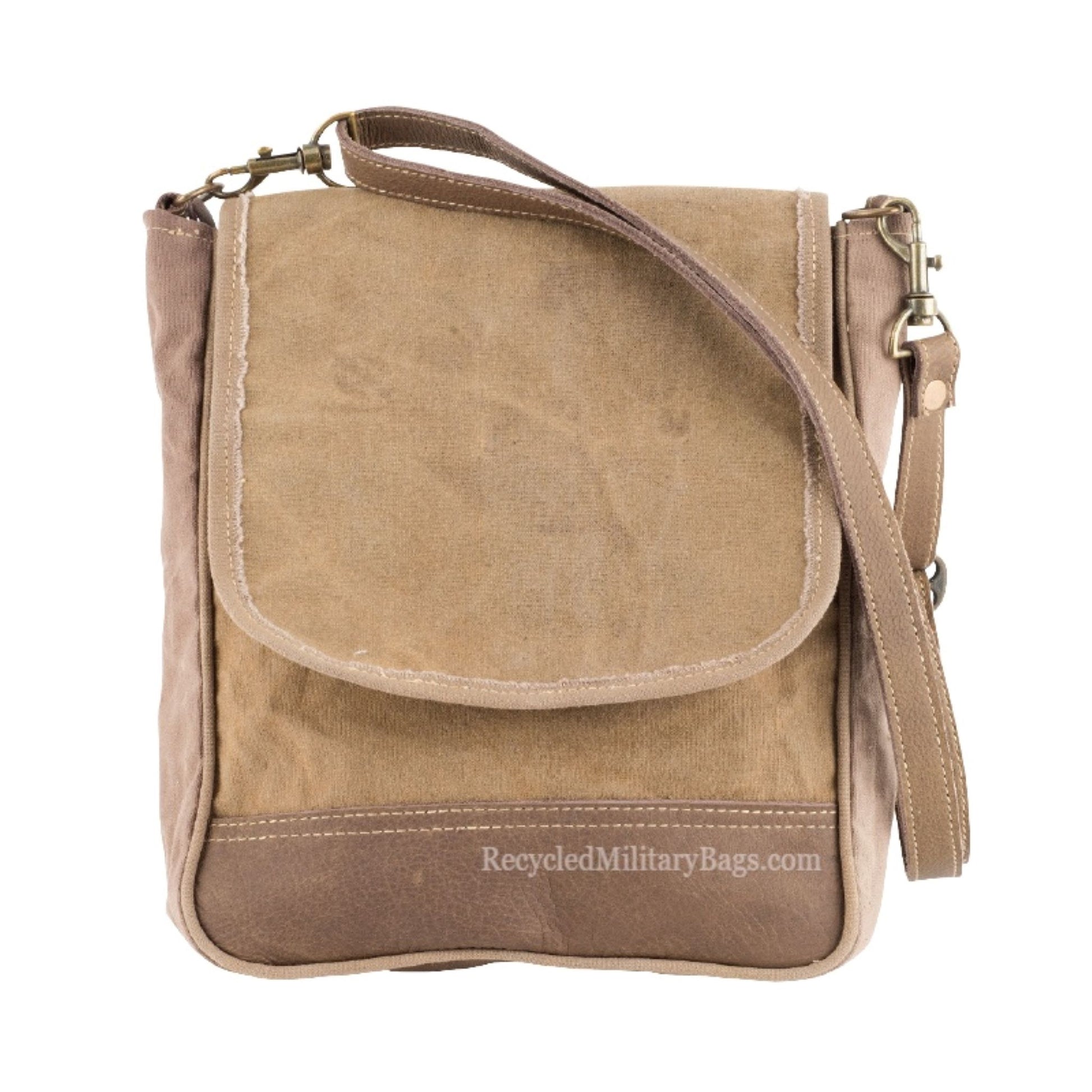 Vintage Brown Leather Crossbody/Saddle Bag | Fold and Fray